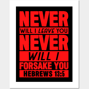 Hebrews 13:5 Posters and Art